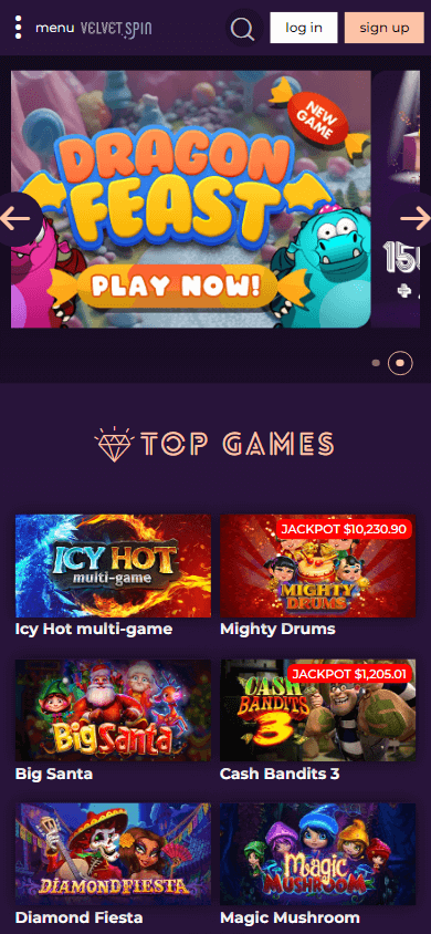 Velvet Spin Casino Mobile screenshot